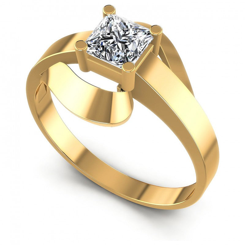 Princess Diamonds 0.35CT Solitaire Ring in 14KT White Gold
