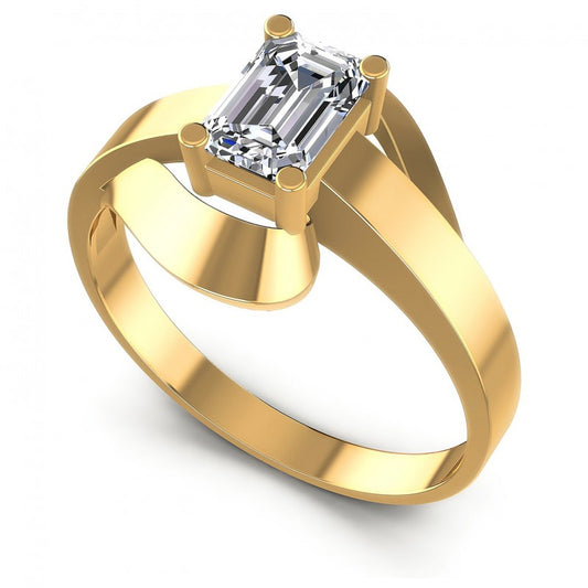 Emerald Diamonds 0.35CT Solitaire Ring in 14KT White Gold