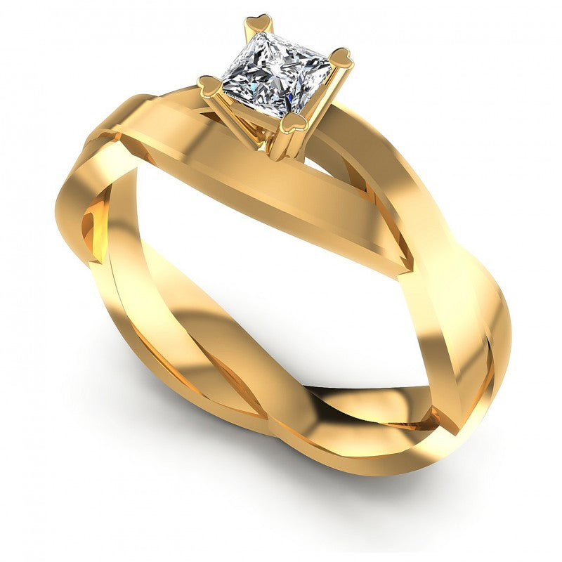 Princess Diamonds 0.35CT Solitaire Ring in 14KT White Gold