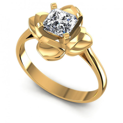 Princess Diamonds 0.35CT Solitaire Ring in 14KT White Gold