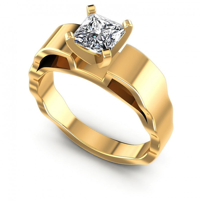 Princess Diamonds 0.35CT Solitaire Ring in 14KT White Gold