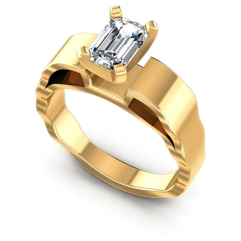 Emerald Diamonds 0.35CT Solitaire Ring in 14KT White Gold