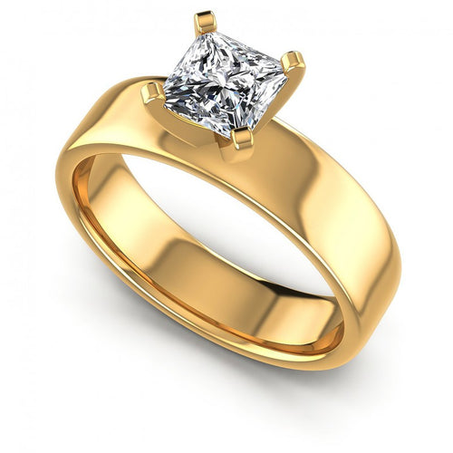 Princess Diamonds 0.35CT Solitaire Ring in 14KT White Gold