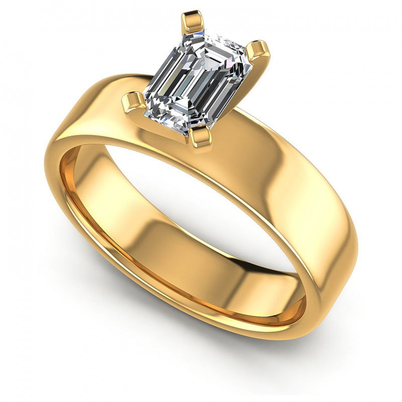 Emerald Diamonds 0.35CT Solitaire Ring in 14KT White Gold