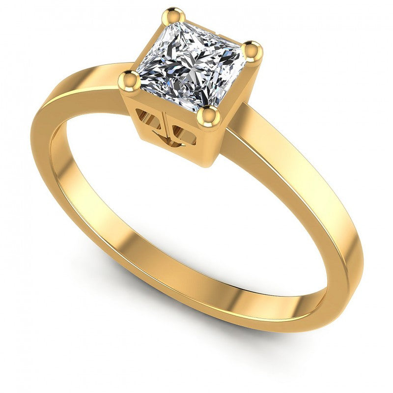 Princess Diamonds 0.35CT Solitaire Ring in 14KT White Gold