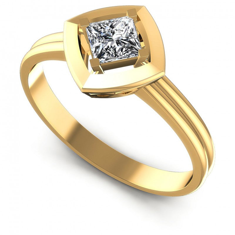 Princess Diamonds 0.35CT Solitaire Ring in 14KT White Gold