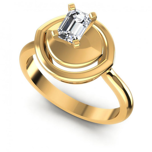Emerald Diamonds 0.35CT Solitaire Ring in 14KT White Gold