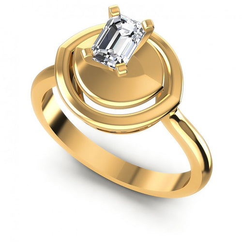 Emerald Diamonds 0.35CT Solitaire Ring in 14KT White Gold