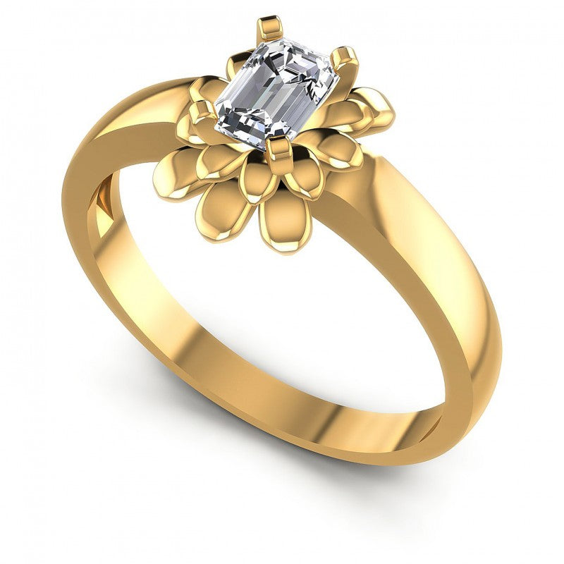 Emerald Diamonds 0.35CT Solitaire Ring in 14KT White Gold