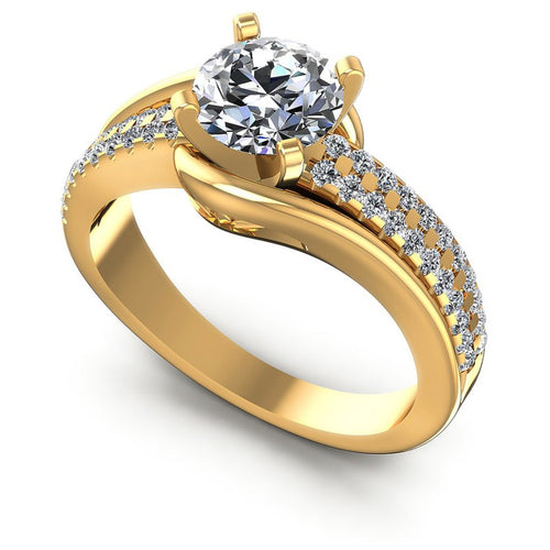 Round Diamonds 0.75CT Engagement Ring in 14KT White Gold