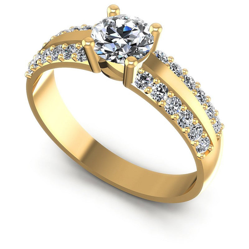 Round Diamonds 0.75CT Engagement Ring in 14KT White Gold