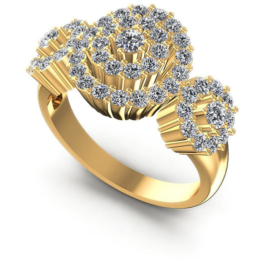 Round Diamonds 1.00CT Halo Ring in 14KT White Gold