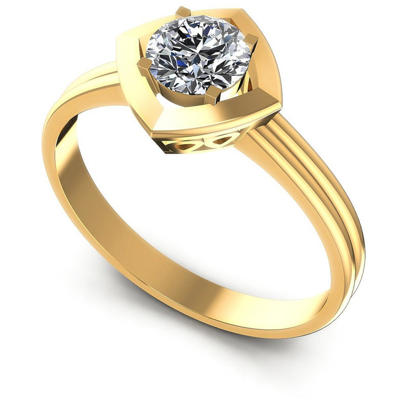 Round Diamonds 0.35CT Solitaire Ring in 14KT White Gold