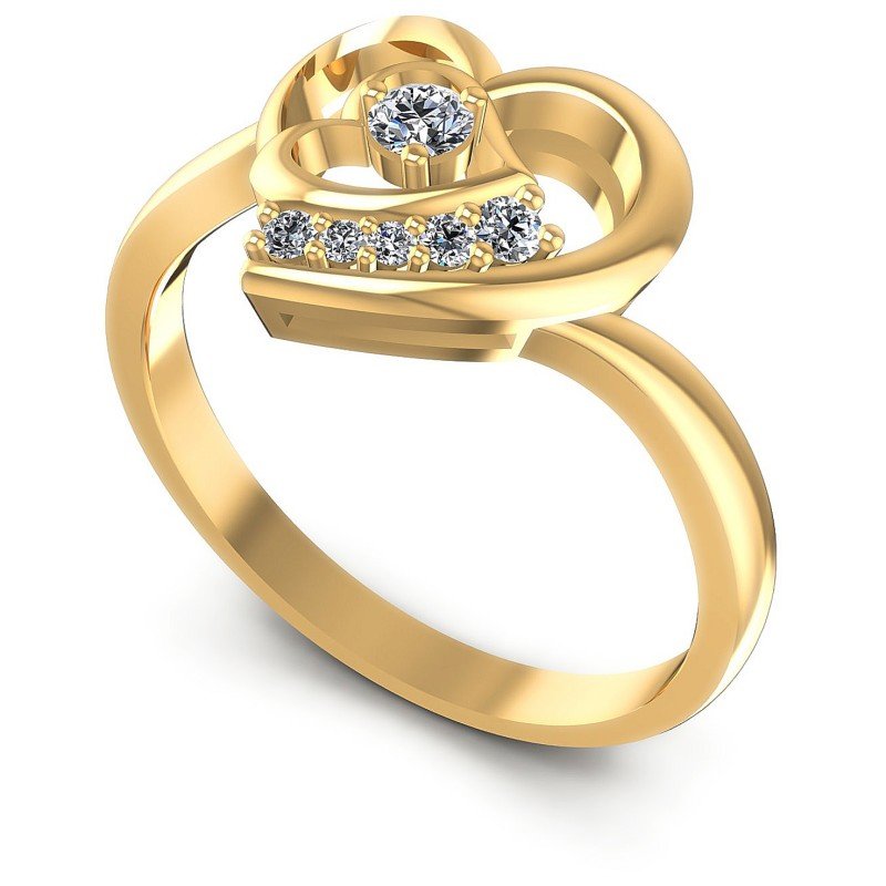 Round Diamonds 0.25CT Fashion Ring in 14KT White Gold