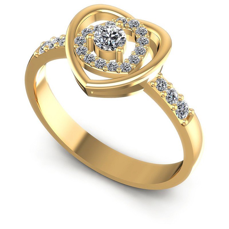 Round Diamonds 0.35CT Fashion Ring in 14KT White Gold