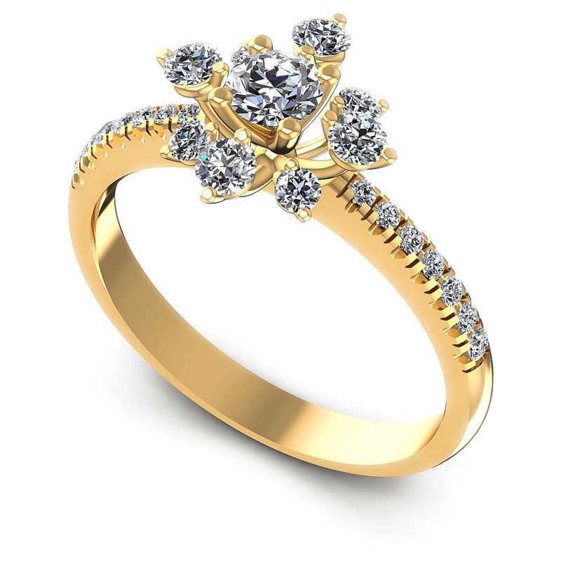 Round Diamonds 0.75CT Fashion Ring in 14KT White Gold