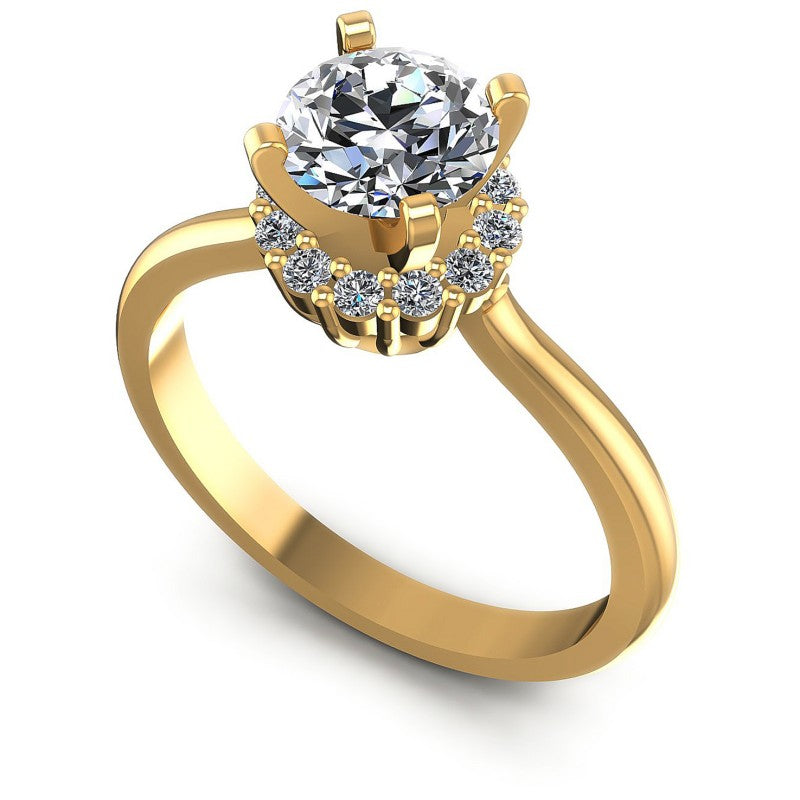 Round Diamonds 0.50CT Halo Ring in 14KT White Gold