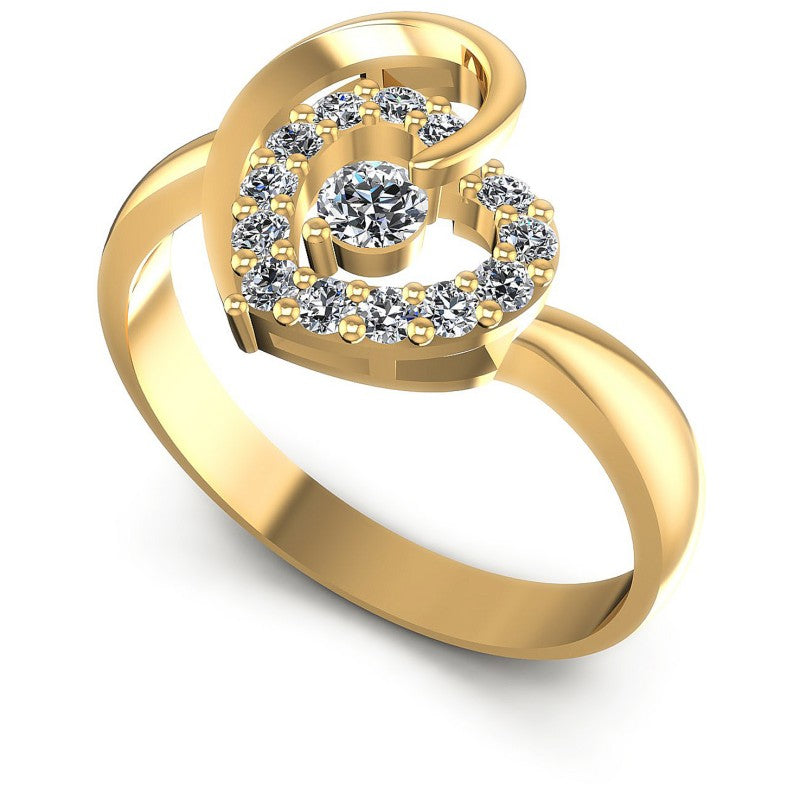 Round Diamonds 0.30CT Fashion Ring in 14KT White Gold