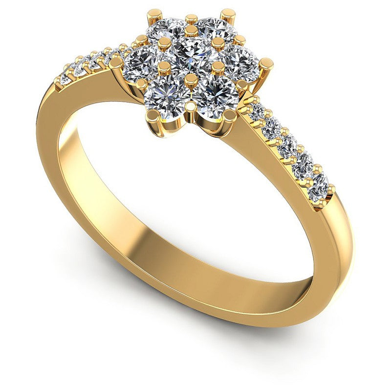 Round Diamonds 0.70CT Fashion Ring in 14KT White Gold