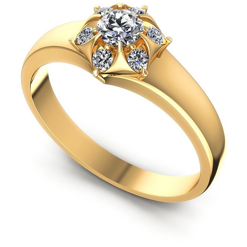Round Diamonds 0.35CT Fashion Ring in 14KT White Gold