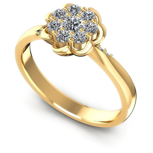 Round Diamonds 0.45CT Fashion Ring in 14KT White Gold