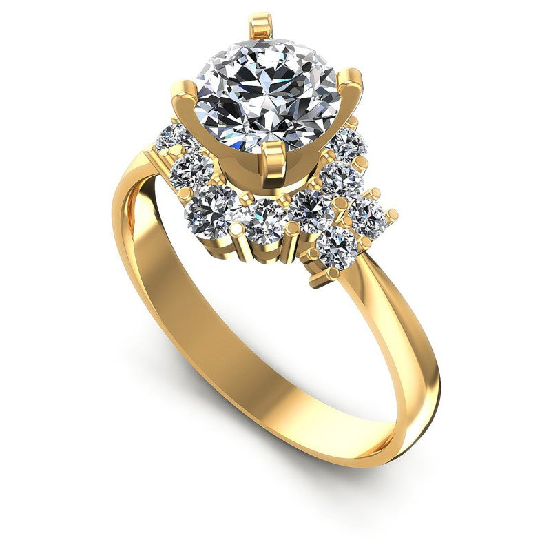 Round Diamonds 1.00CT Halo Ring in 14KT White Gold