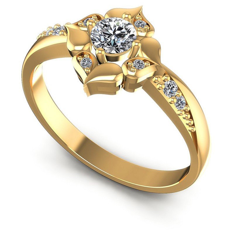 Round Diamonds 0.40CT Fashion Ring in 14KT White Gold