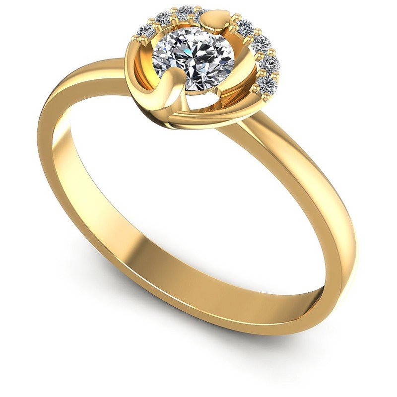 Round Diamonds 0.35CT Fashion Ring in 14KT White Gold