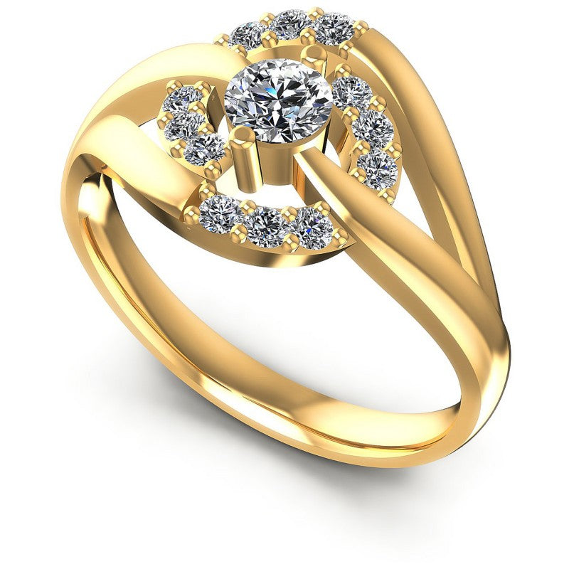 Round Diamonds 0.50CT Fashion Ring in 14KT White Gold