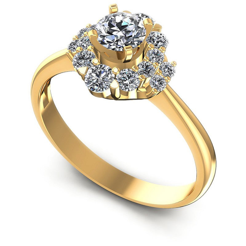 Round Diamonds 0.85CT Halo Ring in 14KT White Gold