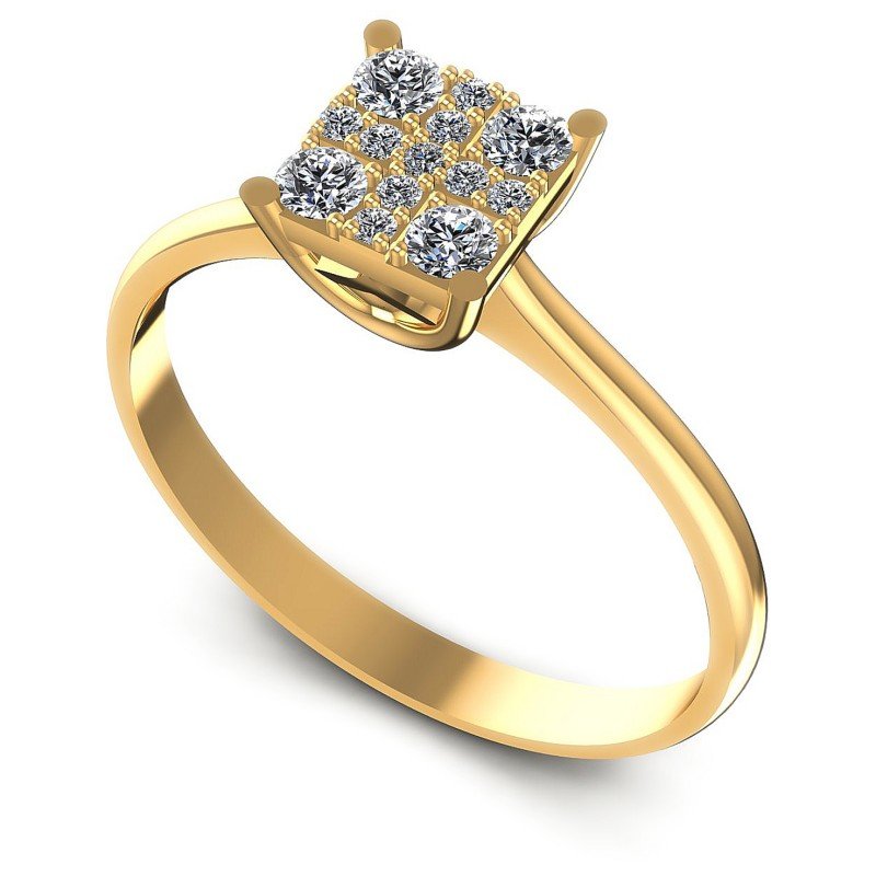 Round Diamonds 0.25CT Fashion Ring in 14KT White Gold
