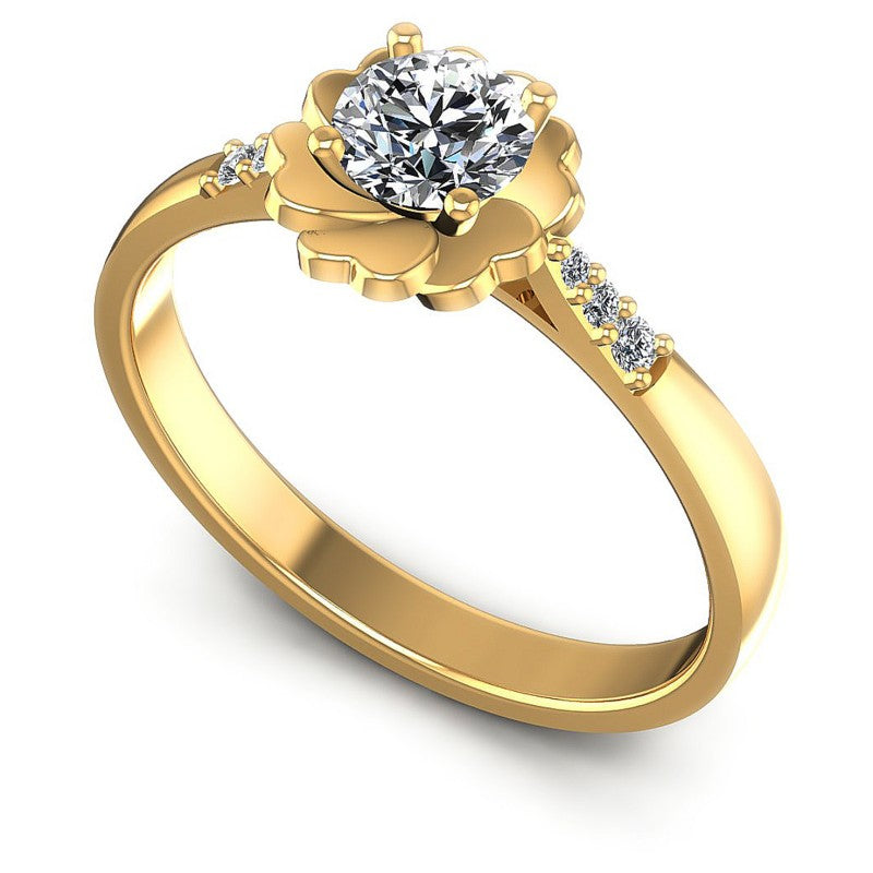 Round Diamonds 0.50CT Engagement Ring in 14KT White Gold