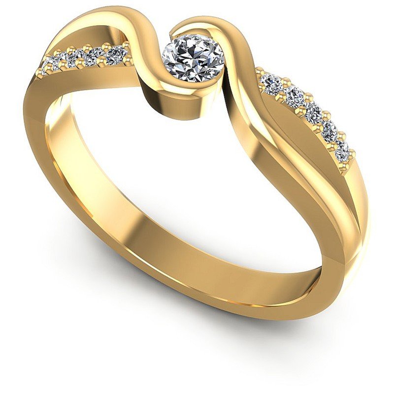 Round Diamonds 0.25CT Fashion Ring in 14KT White Gold