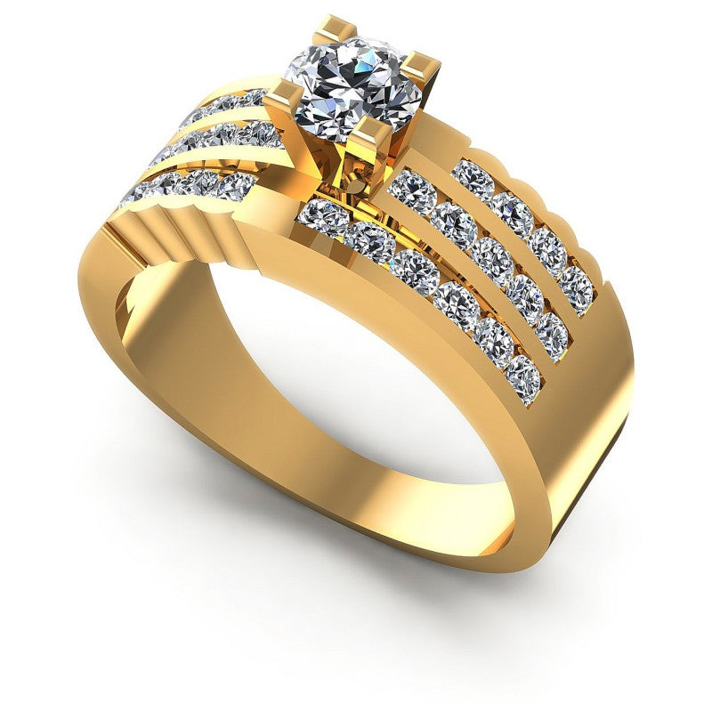 Round Diamonds 1.15CT Engagement Ring in 14KT White Gold