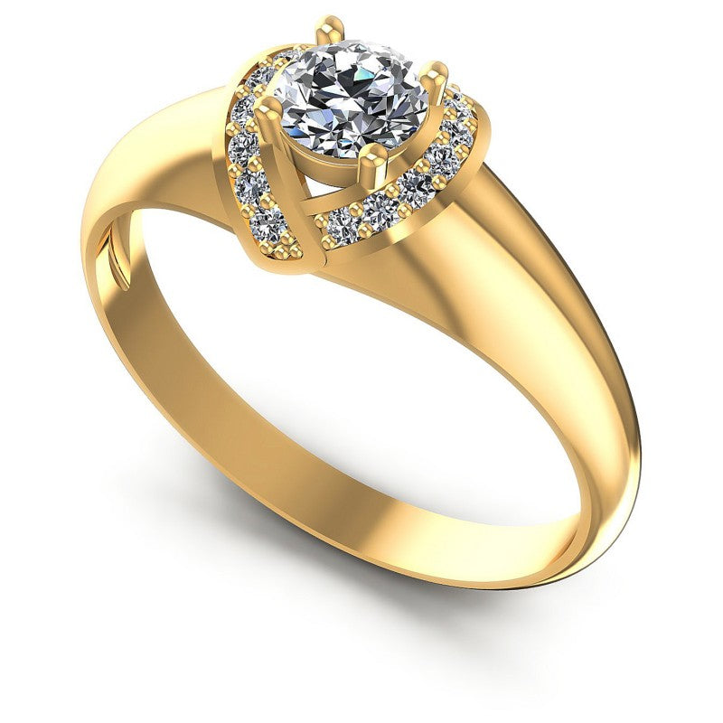 Round Diamonds 0.50CT Engagement Ring in 14KT White Gold