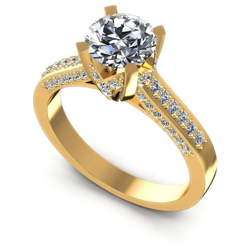 Round Diamonds 0.75CT Engagement Ring in 14KT White Gold