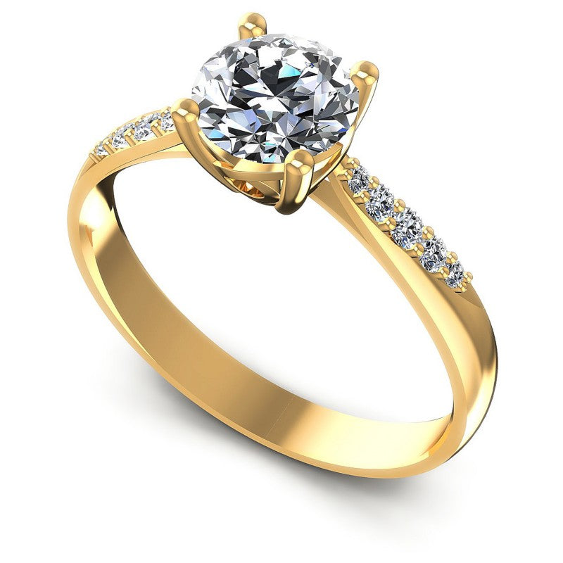 Round Diamonds 0.50CT Engagement Ring in 14KT White Gold