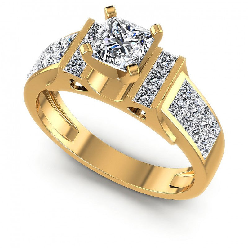 Princess Diamonds 1.15CT Engagement Ring in 14KT White Gold
