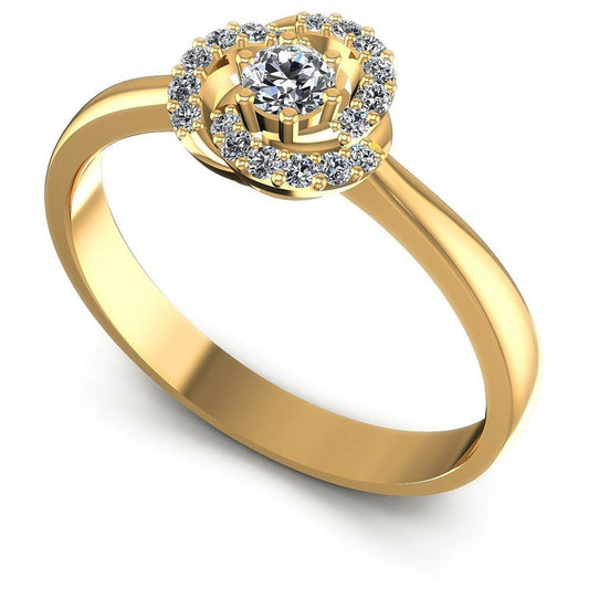 Round Diamonds 0.30CT Fashion Ring in 14KT White Gold