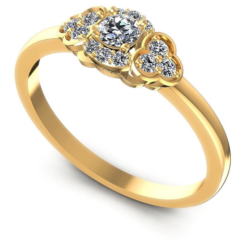 Round Diamonds 0.25CT Fashion Ring in 14KT White Gold