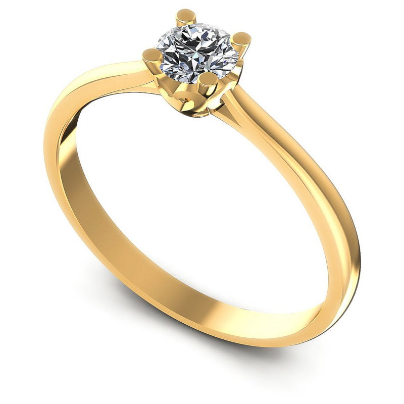 Round Cut Diamonds Solitaire Ring in 14KT White Gold