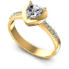 Round and Heart Diamonds 0.50CT Engagement Ring in 14KT White Gold