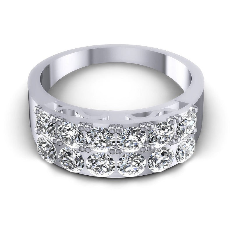 Round Cut Diamonds Wedding Band in 14KT Yellow Gold