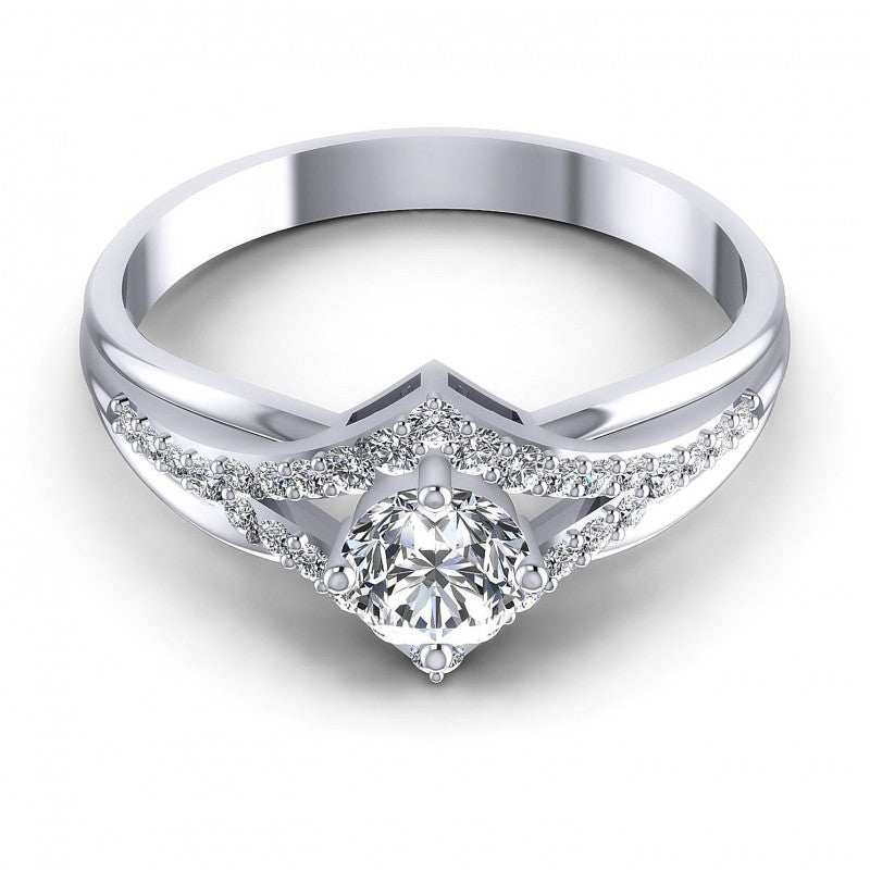 Round Diamonds 0.65CT Engagement Ring in 14KT Yellow Gold