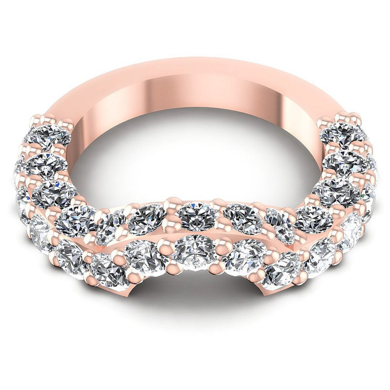 Round Diamonds 2.35CT Diamonds Wedding Band in 18KT Yellow Gold