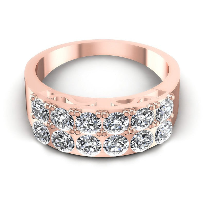 Round Cut Diamonds Wedding Band in 18KT Yellow Gold