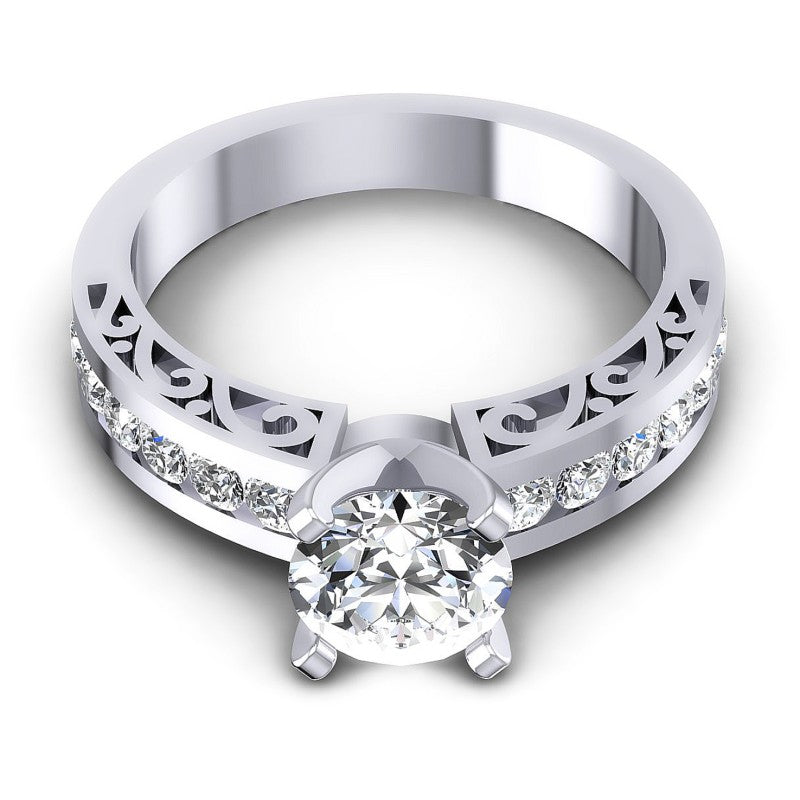 Round Diamonds 0.85CT Engagement Ring in 14KT Yellow Gold