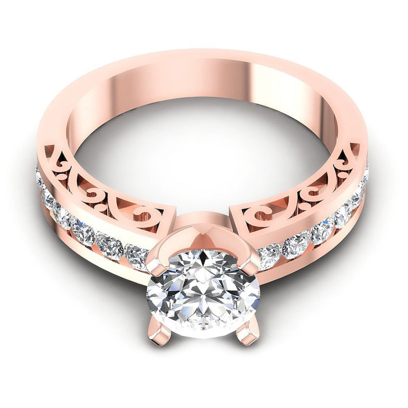 Round Diamonds 0.85CT Engagement Ring in 18KT Yellow Gold