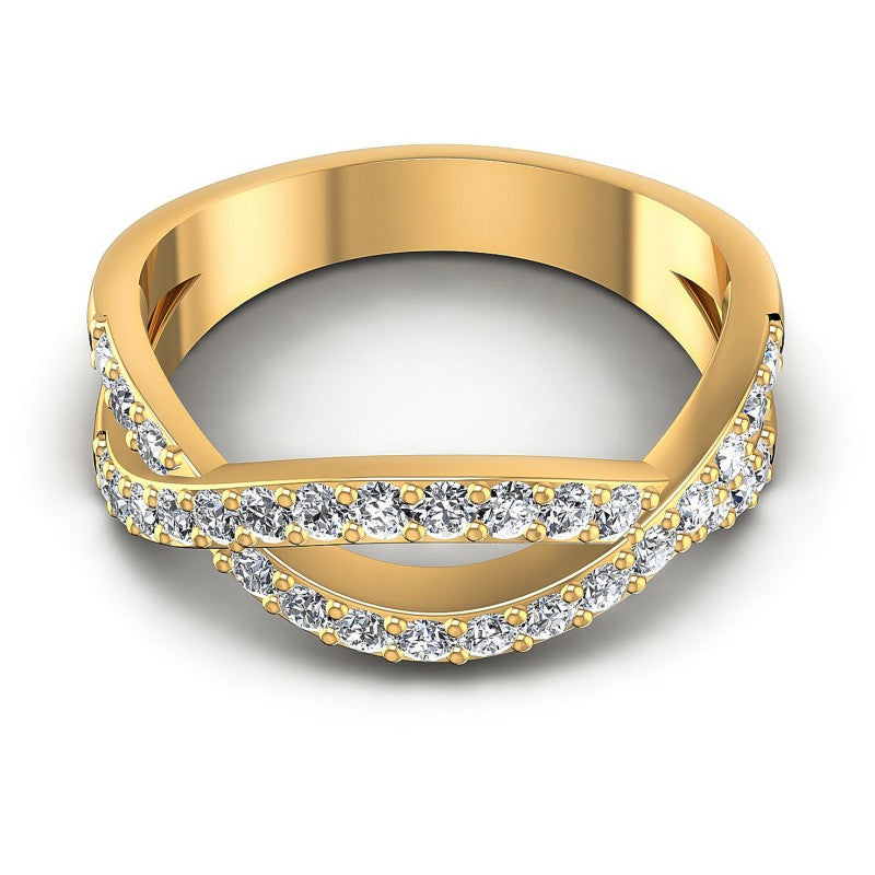 Round Diamonds 0.65CT Diamonds Wedding Band in 14KT Yellow Gold