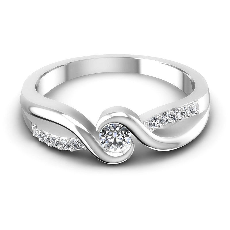 Round Diamonds 0.25CT Fashion Ring in 14KT Yellow Gold